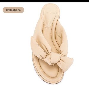 Alexandre Birman Soft Clarita Flat Sandals, Eggshell, 40